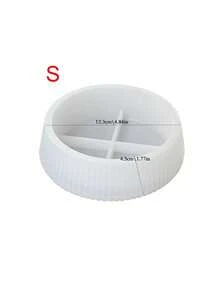 DIY Striped Round Bowl Silicone Mold, Candle Wax Container Mold, Epoxy Resin Large Capacity Storage Box Mold, Succulent Planter Concrete Cement Casting Mold, Durable Household Mold - White Silicone Mold - View 7