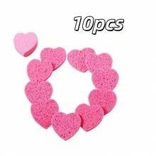 10/20/50/100片装压缩天然纤维素洁面海绵套装，专业化妆护肤海绵，适用于洁面、去角质、面膜、旅行及居家卸妆。 - 粉紅色 - 查看 9