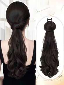 马尾发爪夹，自然凌乱发髻发型发饰，优雅发夹 - 彩色 - 查看 7