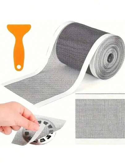 1 Set - Filter Stickers, Shower Drain Hair Catcher, Self-Adhesive Drain Stickers, Disposable Mesh Sink Strainers, Suitable For Bathroom Home Decor, Autumn Decor, Back To School Decor