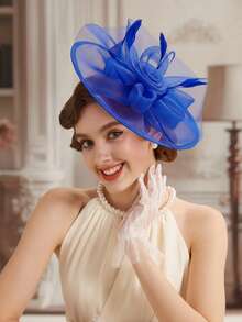 1件套茶会礼帽，珍珠铆钉发箍，扁平肯塔基德比风格，适合婚礼、头饰、迷你帽、小礼帽、发饰、礼物、晚宴等场合。 - A - 查看 18