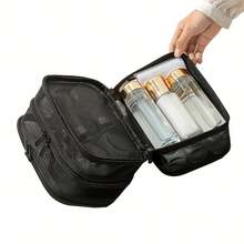 2pcs 3-Layer Cosmetic Bag, Multi-Functional Handbag Large Capacity Lipstick Storage Bag, Women Travel Toiletry Pouch - Multicolor - View 5