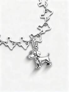 Mặt dây chuyền hình chú cún con kiểu cổ điển tối giản và độc đáo bằng bạc sterling 925, trang sức tinh tế phù hợp cho cả nam và nữ. - Kiểu 9 - Xem 6