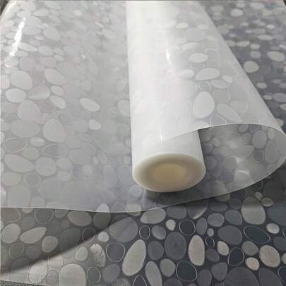 1pc Pebble Pattern Vinyl Shelf Liner, Waterproof Non-Adhesive Drawer Mat, Non-Slip Washable Cabinet Liner For Kitchen, Fridge, Bathroom, Food Storage Room. Thick Waterproof Anti-Mold Cabinet Liner To Extend Cabinet Lifespan