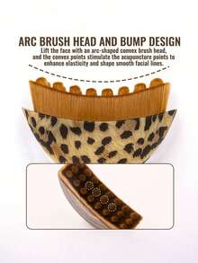 1支豹纹塑形面部及身体按摩刷 - 带收纳盒。用于面部、下巴和下颌线塑形。符合人体工学设计，精准贴合肌肤，缓解疲劳。配有收纳盒。椭圆形刷头可干洗。 - 彩色 - 查看 7