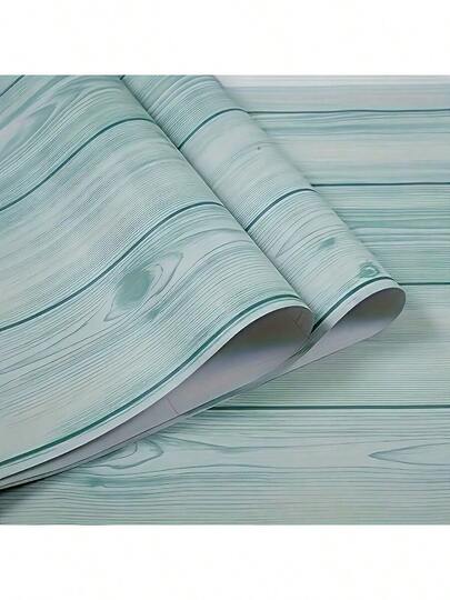 1 Roll Light Blue Textured Wallpaper, Vintage Style Peel And Stick Vinyl Wallpaper, Suitable For Bedroom, Living Room, Study, Room Wall, Wardrobe, Cabinet Renewal, Can Be Freely Pieced Together