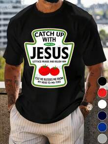 Camiseta temática 100% algodón, diseño casual de cuello redondo.Una idea de regalo divertida y traviesa, perfecta para adultos, ideal para el Día de Acción de Gracias y Navidad para amigos y familiares. - Negro - Ver 8