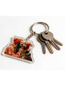 CUSTOM PHOTO Keychains, Die Cut Acrylic Photo, Custom Logo, Dog Photo Keyring, Baby Diaper Bag Charm, Personalized Cat Keychain - Multicolor - View 5