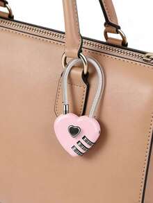 1pc Multi-Color Password Lock Pendant, Heart-Shaped Decorative Lock With Steel Wire Rope, Suitable For Luggage, Backpack, Home, Dorm, Cabinet, Gym, Mini Size - Multicolor Love Lock - View 8