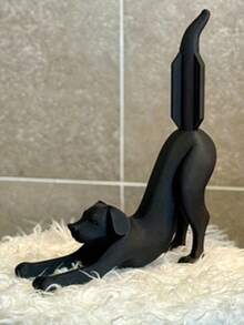 1 pieza Soporte retráctil para papel higiénico con forma de perro/gato/león, decoración de baño interesante, estante para almacenar rollos de papel, accesorio de baño para mantener el espacio ordenado y adorable - Multicolor - Ver 5