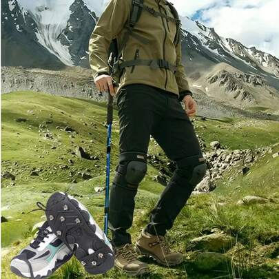 Ice Cleats, Anti-Slip Shoe Covers, Unisex, Suitable For Hiking, Fishing, Walking, Climbing, Mountaineering And Other Outdoor Activities