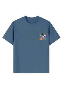 Tween Boy 67 & 67 Puzzle Design Printed T-Shirt, Math Puzzle And Video Game Lover Graphic Tee - Teal Blue - View 6