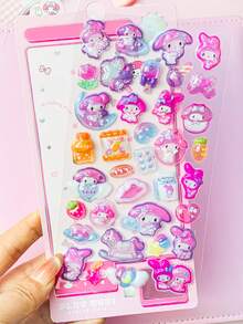 Non-Repeating Pattern Waterproof Stationery Sticker Gift Box, Birthday Gift - Multicolor - View 9