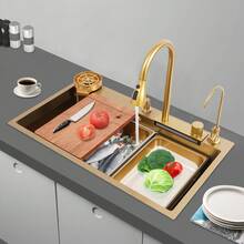 YUNRUX Kitchen Sinks - Gold - View 8