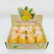 1/2個芒果捏捏樂玩具，逼真芒果流體擠壓玩具，耐用防破損，適中觸感，青少年壓力緩解與發洩工具，水性軟膠軟玩具 - 彩色 - 查看 7