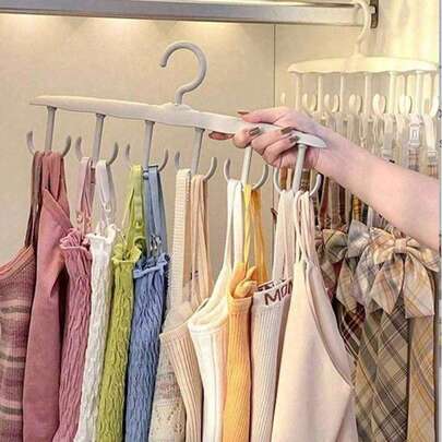 12pcs Rotating Hanging Hooks, Space-Saving Lingerie Drying Rack, Wavy Drying Rack, Multi-Functional Home & Dorm Hooks, Suitable As Gifts For Friends, Family, Teachers, Students, Travel, Outdoor Activities, Camping, Parties, Beach, Also Can Be Used As Halloween, Christmas, Autumn Decorations