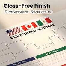 Julyxi 2026 World Cup Wall Chart Poster, 48 Team Tournament Schedule Tracker, Waterproof 32.6" X 23.6", Soccer Wall Decor & Ultimate Gift For Fans(Red) - 1 - 查看 5