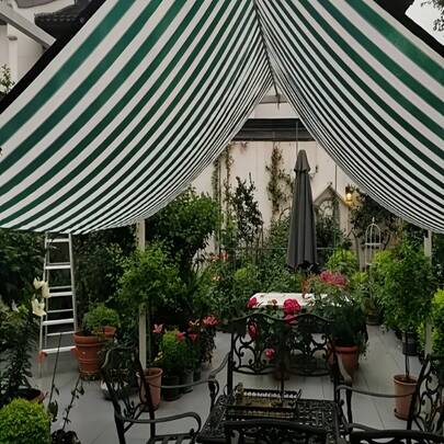 Lawn And Courtyard Sunshade Net With Multiple Copper Buckles, High-Density Polyethylene, 90% UV Protection. Sunshade Net For Patio, Garden, Path, Greenhouse Plants, Near Pavilions. Durable Plastic Corner Reinforcement, Multiple Sizes. Outdoor Sunshade Net, Plant Sunshade Net, Fence Privacy Screen.