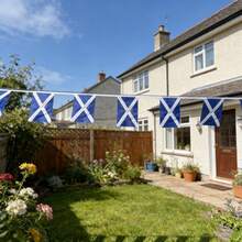 1 Pack/20pcs Scotland Flag Colorful Pennant String, 1 Pack/25pcs Scotland Character Pennant String, 5.51x8.27 Inch Polyester Outdoor Celebration Decorative Flags - A - View 4