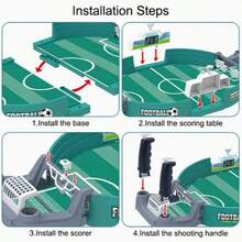 大型桌面足球桌，适合儿童，双人桌面足球游戏，亲子互动足球玩具，迷你桌面足球，减压桌面游戏，派对娱乐 - 彩色 - 查看 10