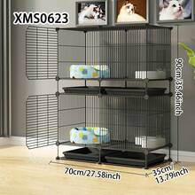 DIY Assemble Pet Cage With Removable Tray, Suitable For Kittens, Rabbits And Small Animals - Multicolor - View 1