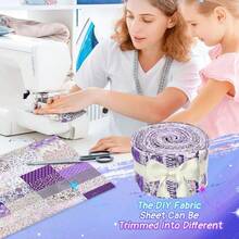 40 Rolls 2.56" X 19.7" Purple Jelly Roll Fabric, Suitable For Sewing, Quilting, Carpets And Other Crafts - Colorful - View 5