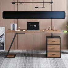 Home Office Desks - Dark Brown + MDF-1 - View 6