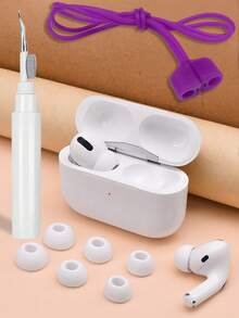 Magnetic Silicone Anti-Lost Strap, Durable, Sweat-Proof, Non-Slip Sports Bluetooth Earphone Anti-Lost Strap, Earphone Cleaning Brush, Earphone Covers - Multicolor - View 12