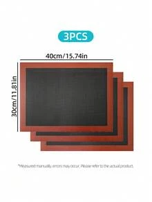 6pcs Large Non-Stick Silicone Baking Sheets, Heavy-Duty Cookie & Pastry Mat, 15.74"X11.81" Baking Tray For Cookies, Cakes, Macarons, Easy Clean, Holiday Baking, Compatible With Cookie Sheets, Pastry Boards - View 9