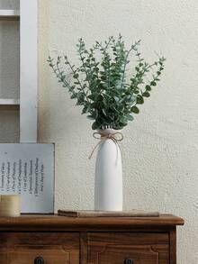 21pcs 18.9in Artificial Eucalyptus Stems With White Vase, Eucalyptus Branches Fake Plants, Fake Plants With Pot, Artificial Greenery, Suitable For Mothers Day Gift, Birthday Gifts, Mother's Day, Valentine's Day Gif, Gifts For Women, Teacher Appreciation Gifts, Bachelorette Party, Room Decor, Home Decor, Bathroom Decor - Multicolor - View 7