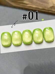 MISS SHAKA 10毫升春夏美甲闪光粉蓝玻璃珠猫眼凝胶指甲油胶水 2026 高密度新款流行色多巴胺水晶美甲沙龙专用美甲用品 - 彩色 - 查看 4