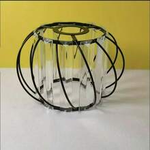 1pc Luxury Sparkling Modern Crystal Glass Lamp Shade, Suitable For Living Room, Bedroom And Bathroom, Transparent Crystal Pendant Light With Geometric Lines, Refracting Dreamy Radiance (Lamp Shade Only, No Light Source!) - Lantern Lampshade - View 10