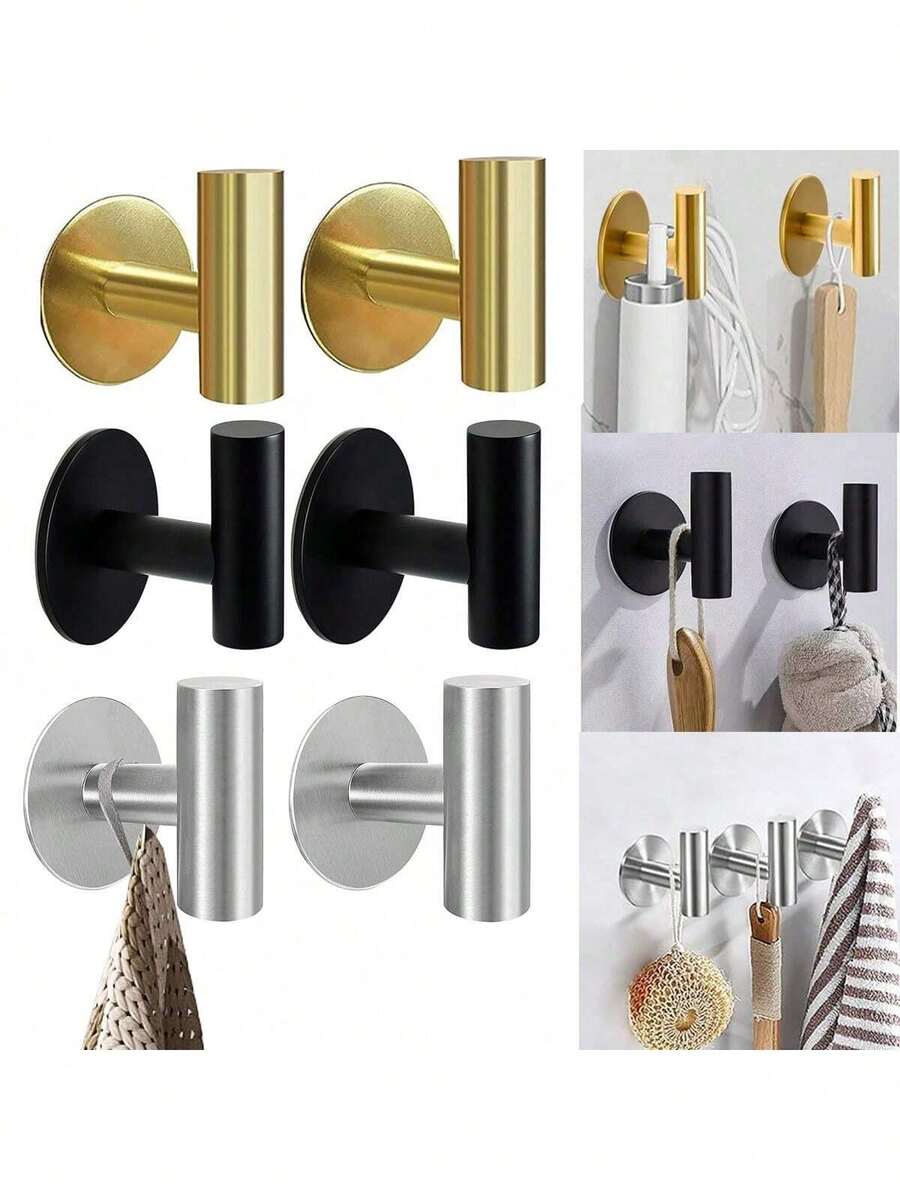 Móc treo đồ nhà tắm bằng thép không gỉ, không cần khoan. Móc treo khăn phù hợp với phòng tắm, nhà bếp, phòng thay đồ, áo choàng tắm và các loại quần áo khác hiện đại. Móc treo tường tự dính phù hợp cho phòng tắm, khách sạn, nhà để xe, hồ bơi và các phụ kiện phòng tắm cũng như đồ nội thất gia đình khác.