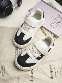 Zapatillas casuales de suela blanda clásicas para niños, de moda y versátiles - Negro - Ver 4