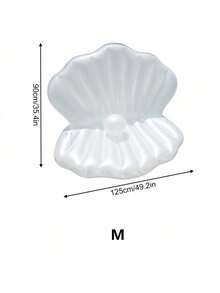 Inflatable Shell Pool Float, Giant Clam Shaped Inflatable Floating Mat With Pearl Balls, Shell Shaped Pool Floating Chair, Suitable For Adult Summer Beach Party - White - View 14