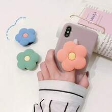 Green Flower Foldable Silicone Phone Holder, Universal Phone Stand - Green - View 5