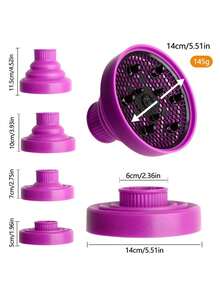 Foldable Hair Dryer Diffuser Attachment, Portable Silicone Diffuser, Suitable For Curly Hair, Ideal For Travel, Salon And Home Use - Multicolor - View 20