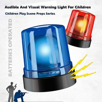Electric Warning Light,Children's Cosplay Ambulance Firefighter And Equipment Toy Car With Flashing Lights, Sound Effects, Magnetic Attachment