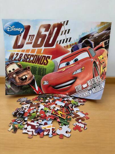 Disney 1PC Officially Licensed Cars Jigsaw Puzzle Exquisite Color Printing Pattern Decompression Toy Fun Educational Puzzle For Adults Birthday Party Gift For Family Friends Fans