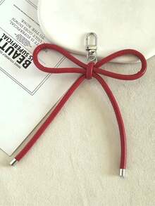 Un llavero con una cuerda de lazo, un colgante de creación de cuerda hecha a mano, un accesorio de mochila bolso de auriculares, adecuado como regalo de cumpleaños, llade de Señora, accesorio de Señora, regalo de regreso a la escuela, regalo de pareja, regalo de cumpleaños, regalo de fiesta o recuerdo de evento - Rojo - Ver 11