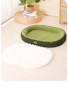 1pc Dog Bed, All Season Washable Medium Dog Sleeping Mat, Super Soft Fabric - Grey - View 7