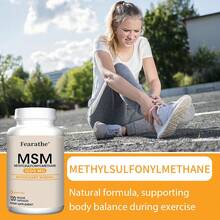 Fearathe Methylsulfonylmethane Capsules - 1000 Mg Methylsulfonylmethane (MSM) Per Serving - Supports Bone And Joint Health - 120 Capsules - 1 chai - Xem 4