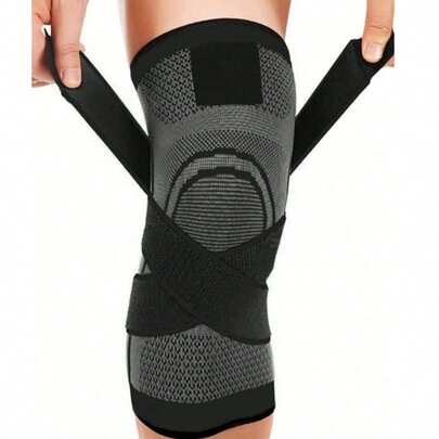 1pc S/M/L/XL Outdoor Sports Knee Pads, Unisex Compression Elastic Sports Knee Support, Basketball Volleyball Fitness Equipment, Gym Accessories, Knee Brace Support