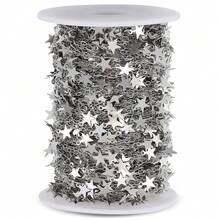 1m Fashionable Stainless Steel Star Chain, Gold Five-Pointed Star Pendant, Cross Chain Suitable For DIY Necklace, Bracelet, Anklet Jewelry Making - Chain - View 8