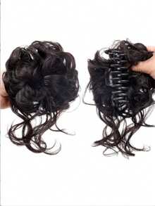 1pc Multi-Prong Hair Claw Clip For Bun Updo - Black - View 10