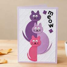 1 Piece Cat Scrapbooking Die - Ideal For Papercrafting, Card Making, Scrapbooking And DIY Album Decorating, The Die Features Metal Construction. - Multicolor - View 2