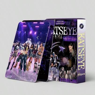 55pcs KATSEYE KPOP Girl Group Star Lomo Collector Cards