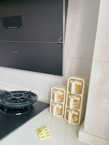 1 pieza Caja sellada para especias, caja multicompartimento para condimentos, a prueba de humedad y polvo, desmontable y fácil de limpiar, apilable para almacenar sal, azúcar, salsa, vinagre y especias. Organizador de cocina [Con cuchara] - Multicolor - Ver 8