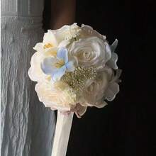 Ramo de flores artificiales estilo Ins, flores para ceremonia de boda romántica, accesorio de fotografía - Multicolor - Ver 2