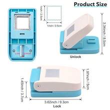 1pc 0.8 Inch Rectangular Stamp Punch, Stamp Perforator, Manual Hole Punch, Suitable For Crafting, Scrapbooking, Diary, Card Making - A - View 17